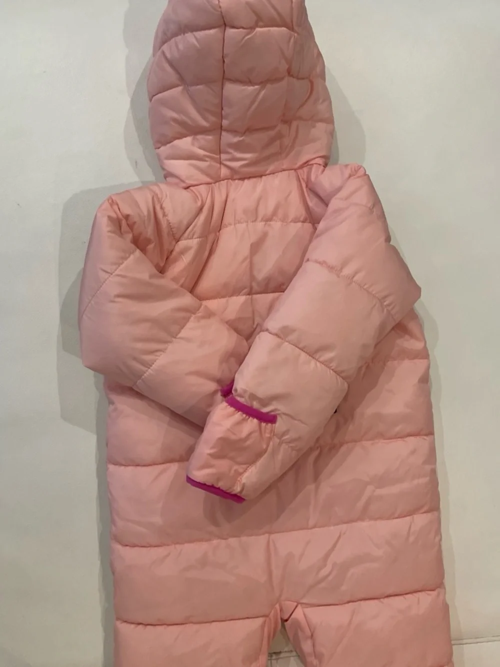 Converse Pink Two-Tone Puffer Jacket with Fuchsia Lining